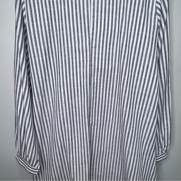 Miss Look Lightweght Striped Peacoat Trench Coat Size Large - Picture 9 of 13